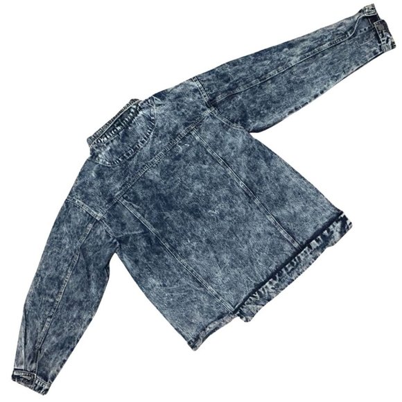 Fantastic Fawn Blue Jean Jacket Relaxed Fit Distressed Denim Jacket  IFJ10544 - Picture 6 of 9